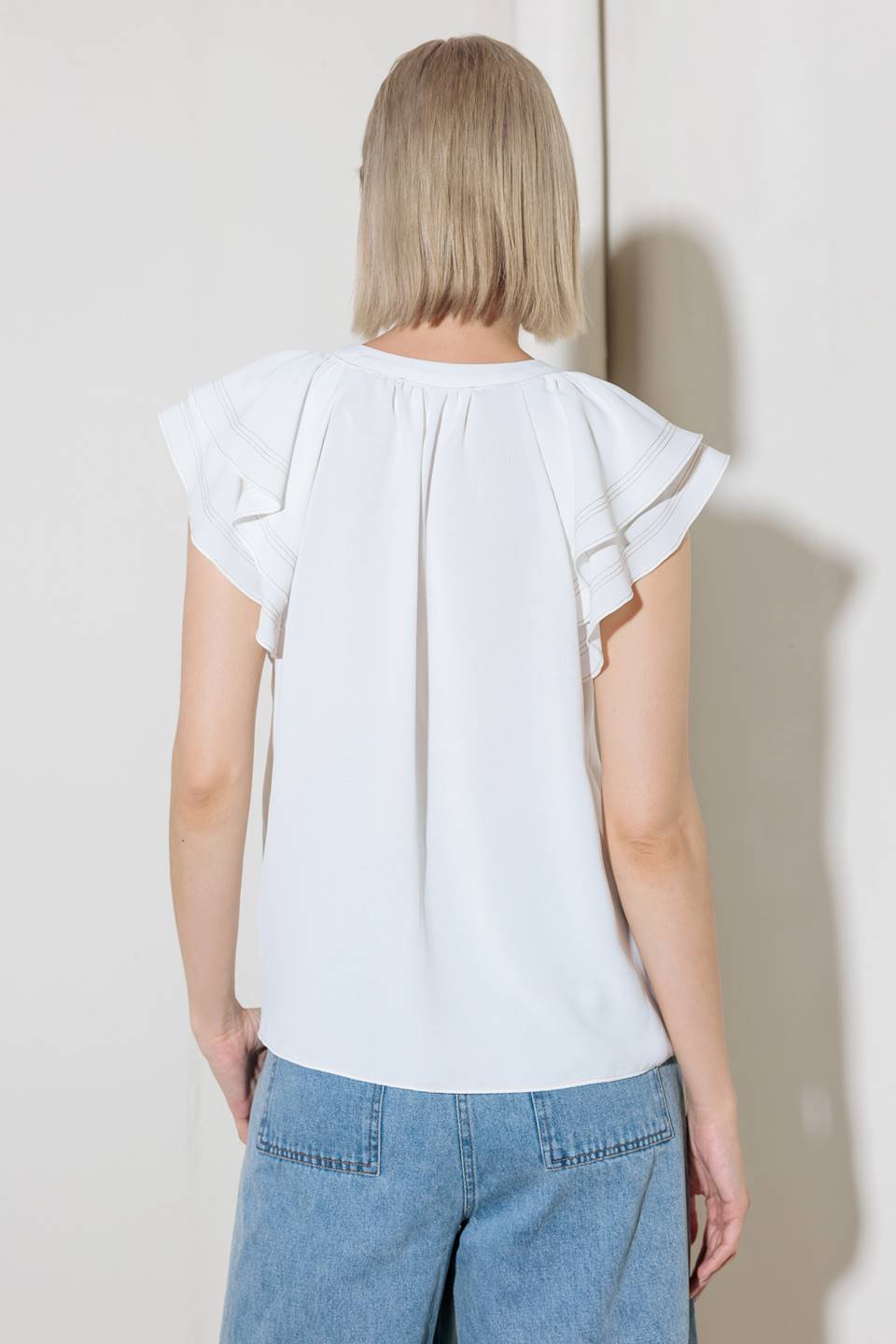 MADE FOR ROMANCE OFF WHITE WOVEN TOP Flying Tomato